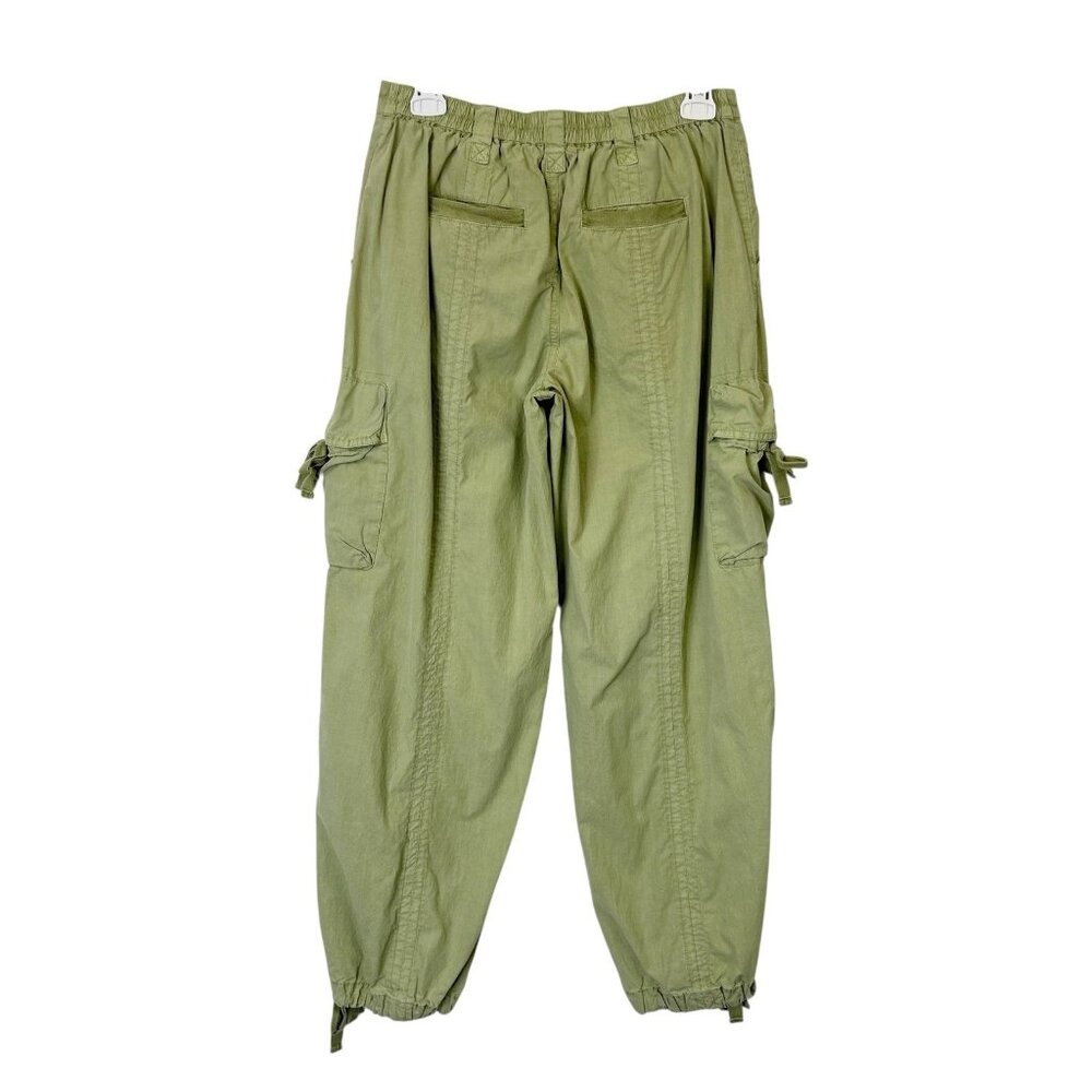 Anthropologie Cargo Joggers Pants Womens Size 26 Green Ankle - Picture 2 of 9